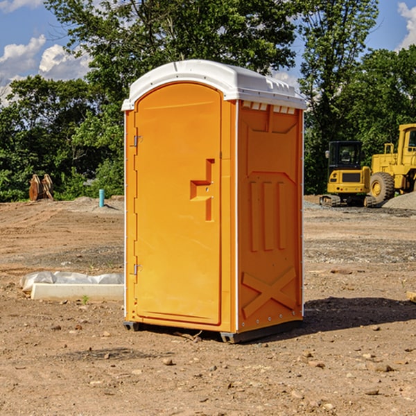 how often are the porta potties cleaned and serviced during a rental period in Andalusia